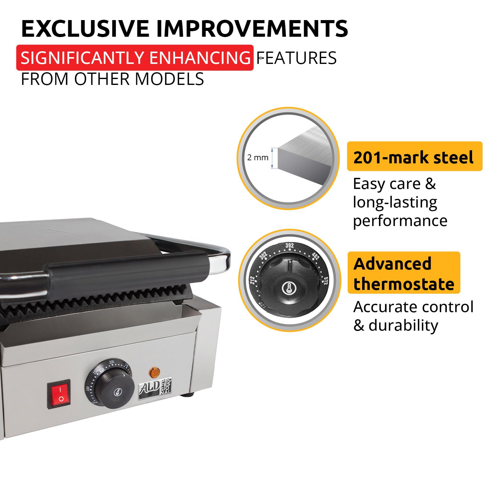 ALDKitchen Panini Press & Sandwich Maker - 9