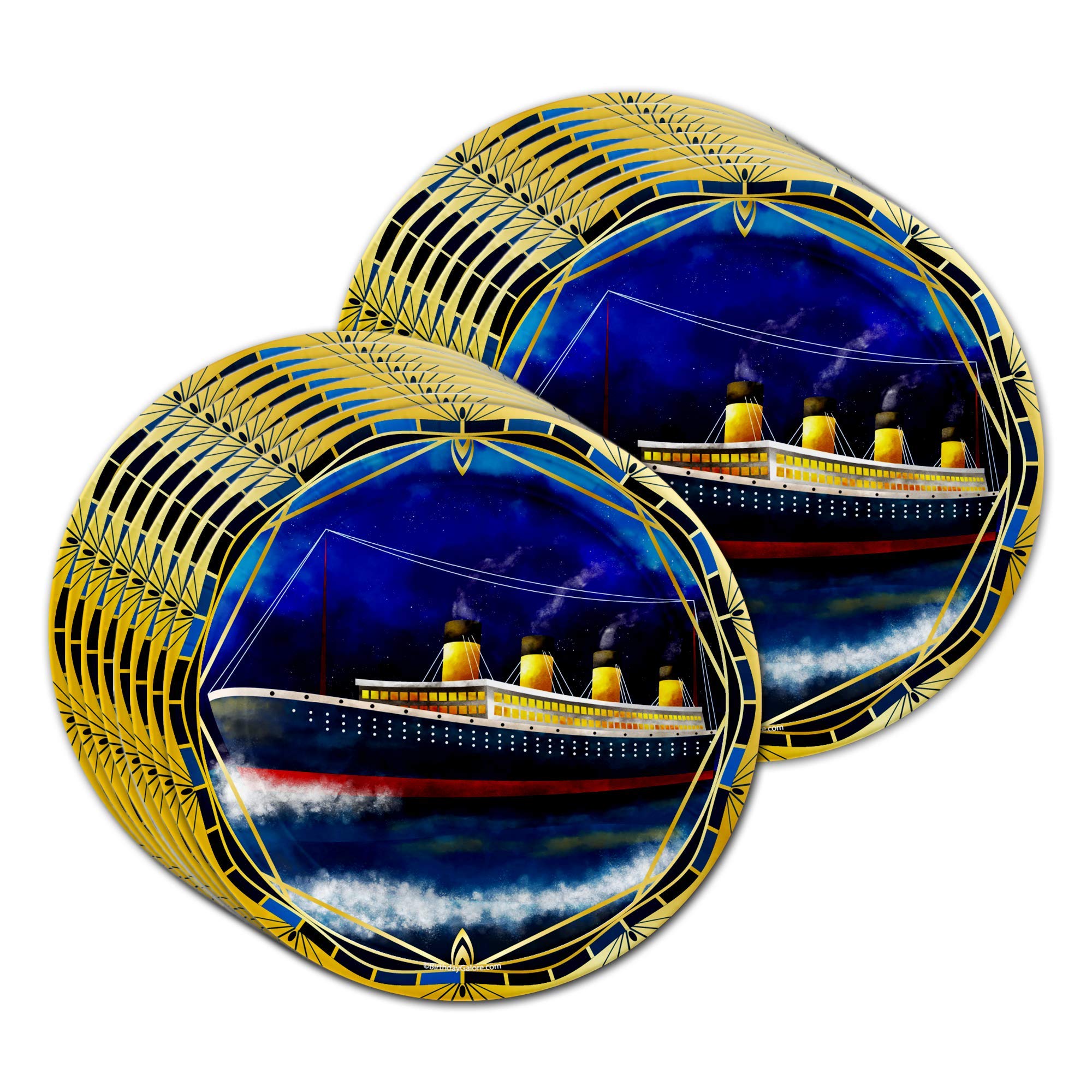 Titanic Themed Birthday Party Supplies Set - 16-Piece Tableware Kit with Plates, Napkins & Cups - Perfect for Kids' Birthday, Movie Night & Themed Events