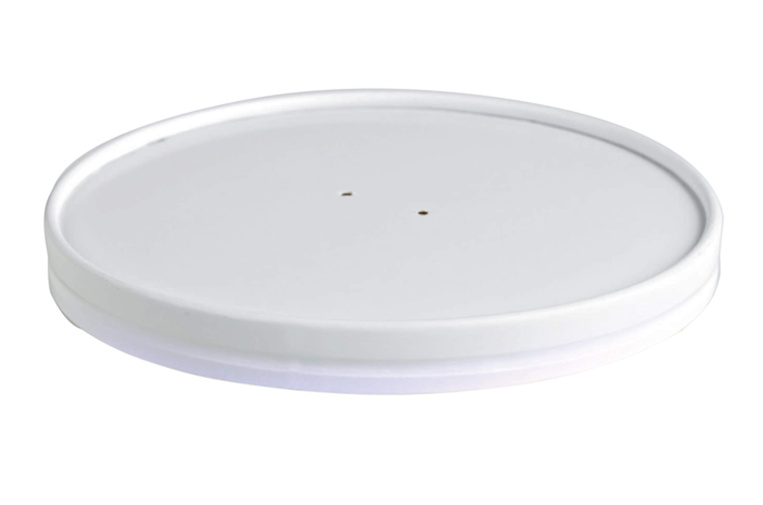 Eco-Friendly White Vented Paper Lids for Hot Food Containers (5.9