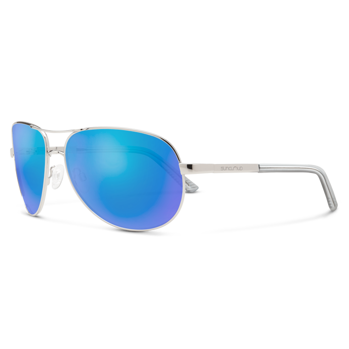 Aviator Sunglasses Silver Frame with Polarized Blue Mirror Lens - Perfect for Driving, Outdoor Sports & Fashion Accessories