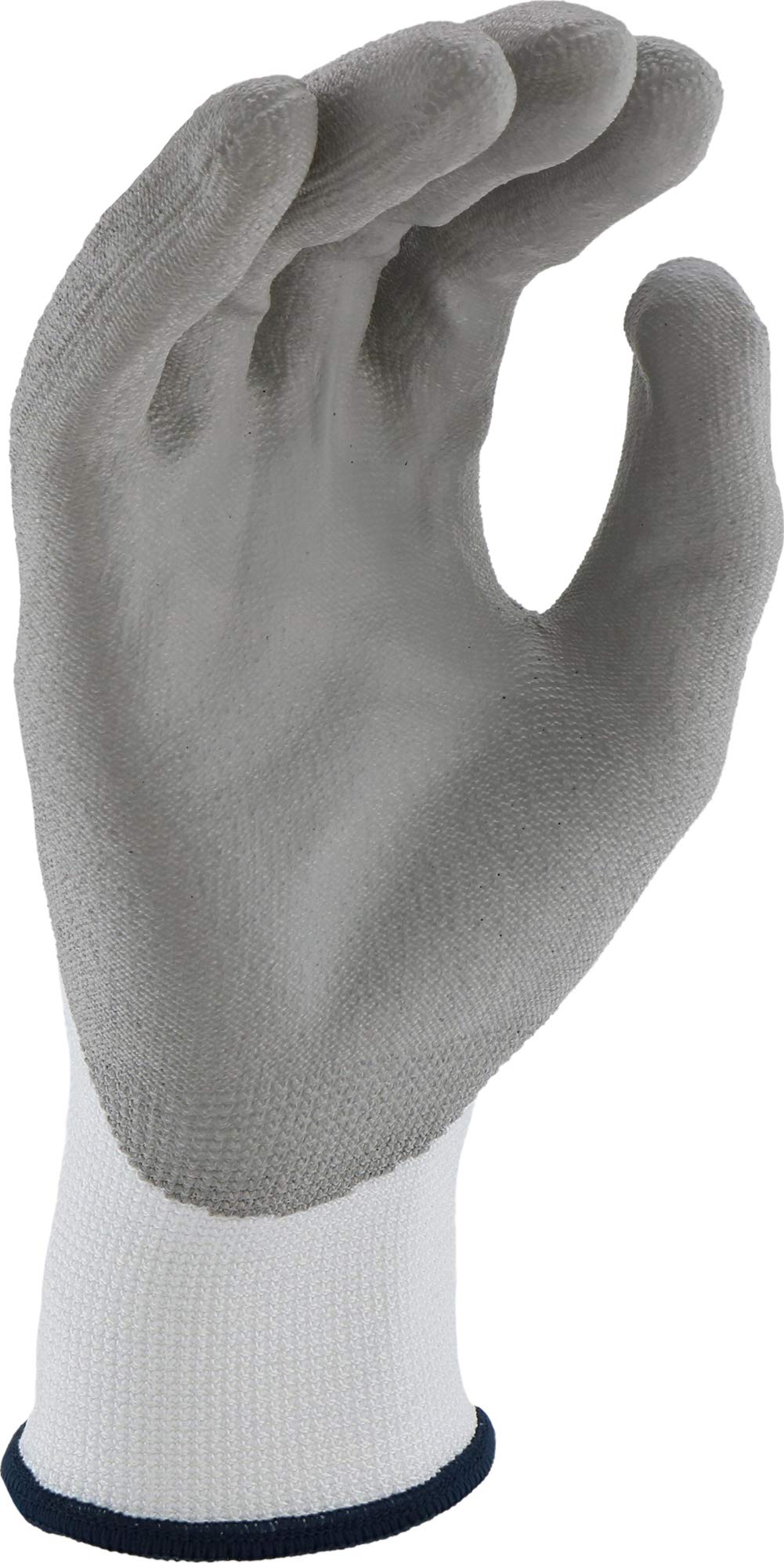 West Chester 713HGWU Barracuda Cut Resistant Gloves - 12 Pack XX-Large White HPPE Safety Work Gloves with Grey PU Coating for Construction, Metalworking & Industrial Use