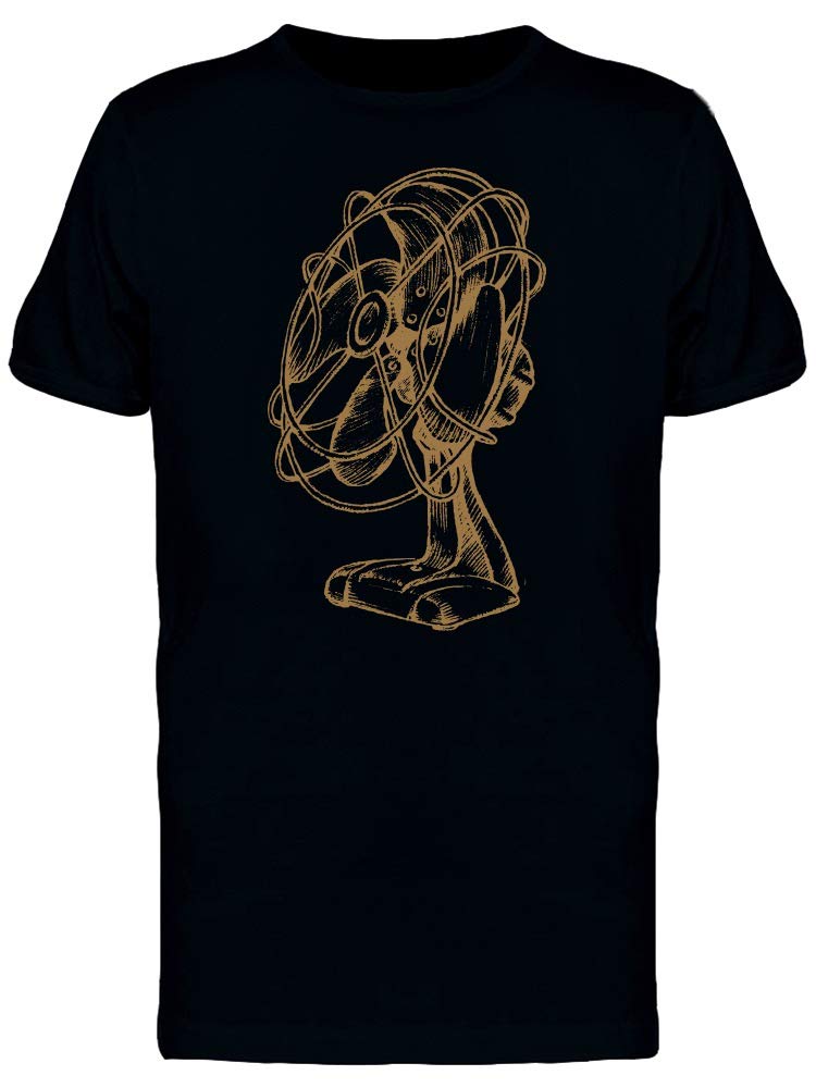 Vintage Electric Fan Sketch T-Shirt for Men - Retro Graphic Tee for Casual Wear & Summer Outfits