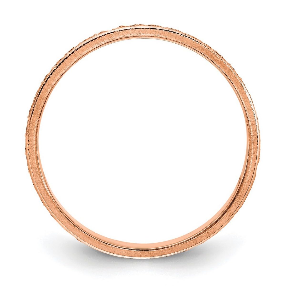 14K Gold Etched Wedding Band Ring for Women & Men - Rose, White & Yellow Gold Options - Available in Various Sizes - Perfect for Anniversaries, Engagements & Special Occasions