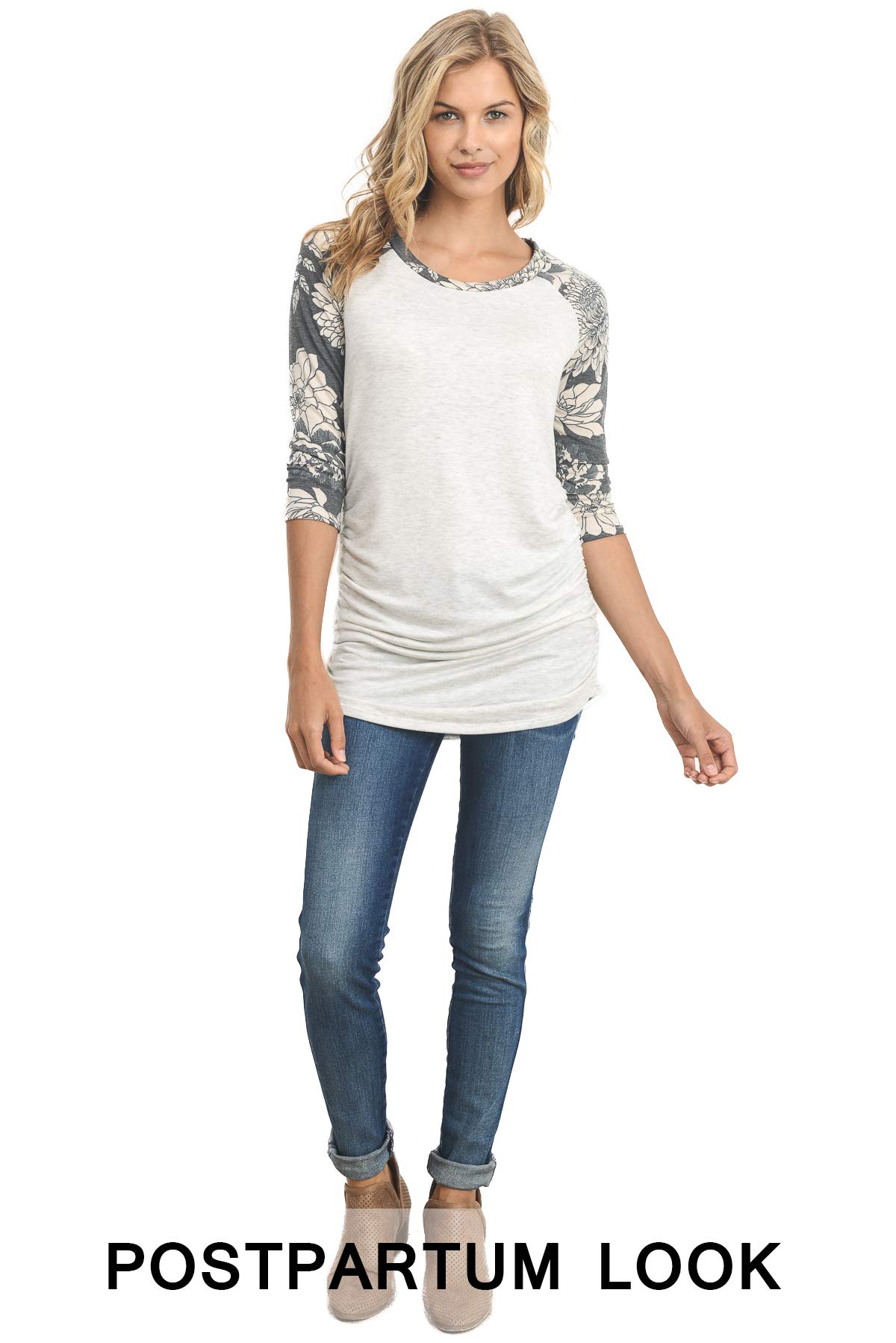 Comfortable Women's Maternity T-Shirts - Soft Cotton Baseball Raglan Sleeve Tops for Pregnancy | Perfect for Casual Wear, Maternity Photos & Everyday Comfort