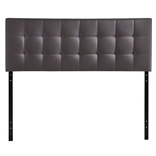 Rosebery Kids Full Vinyl Tufted Panel Headboard - Brown Upholstered Bed Headboard for Toddler & Children's Room Decor | Perfect for Nursery, Bedroom Makeover & Cozy Sleeping Space