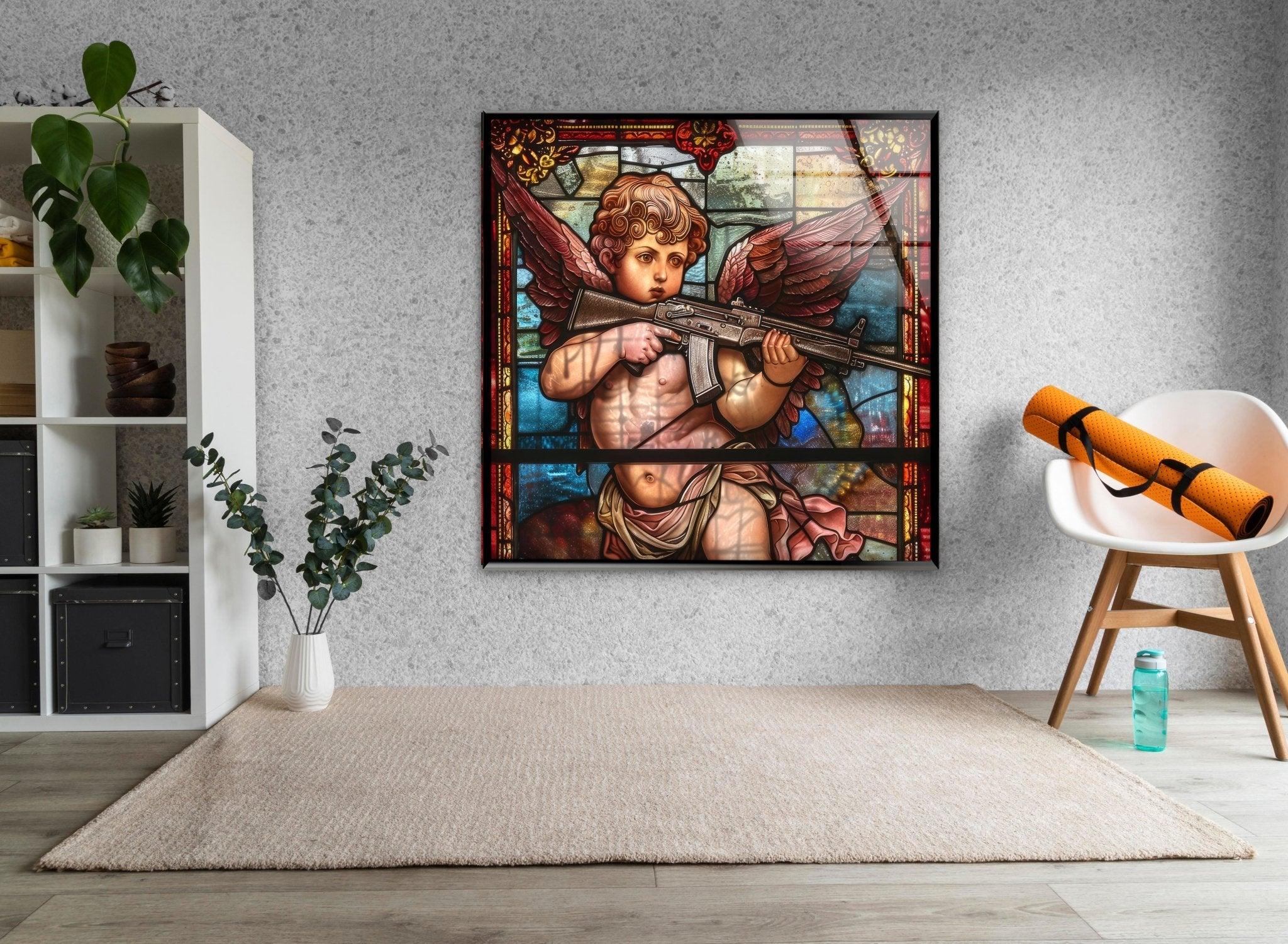 Baby Eros Glass Wall Art - Elegant Nursery Decor for Baby Rooms & Kids Bedrooms | Perfect for Newborn Gifts & Baby Showers