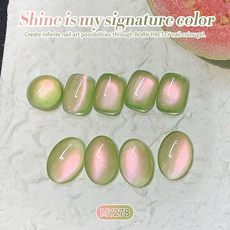 Green Cat Magnetic Gel Polish MY278 Guava 10ml - Long-Lasting Nail Art for Home & Salon Manicures