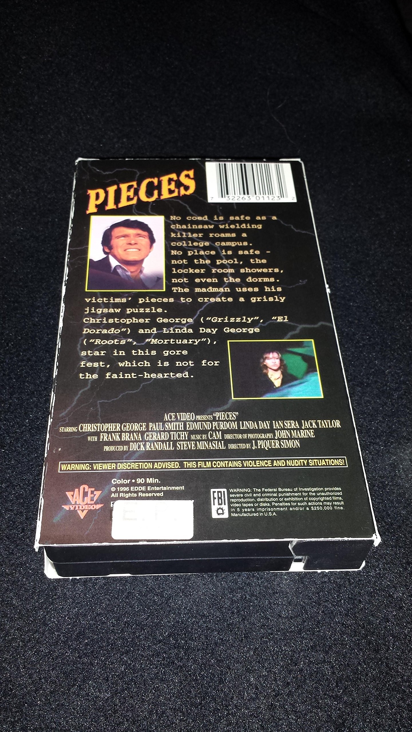 Pieces [VHS] - Classic Horror Movie for Collectors & Film Enthusiasts - Perfect for Halloween Movie Nights & Retro Film Screenings