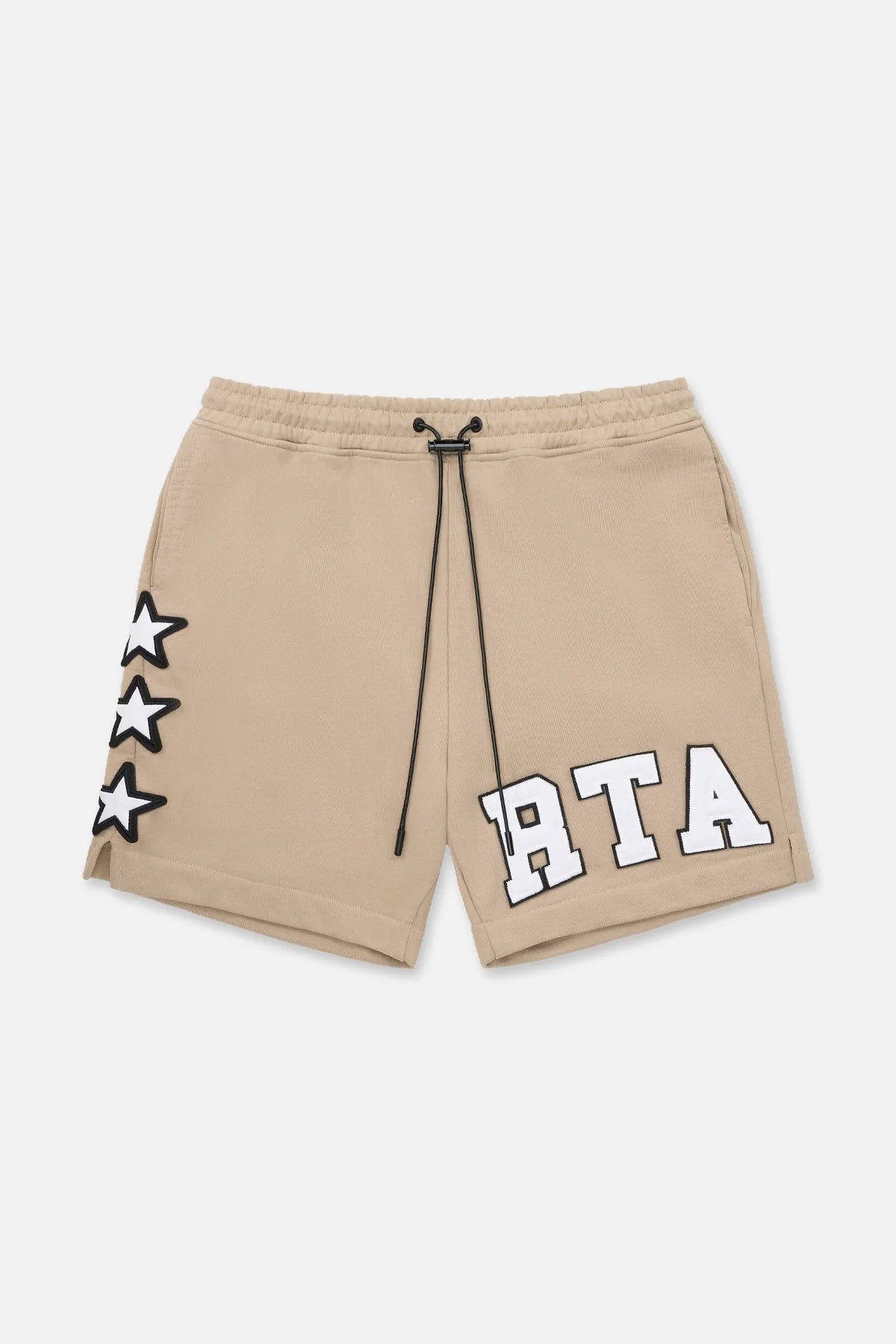 RTA Clyde Nude Collegiate Shorts - Women's High Waisted Athletic Shorts for Running, Yoga & Gym Workouts - Trendy Casual Summer Shorts for College & Streetwear Fashion