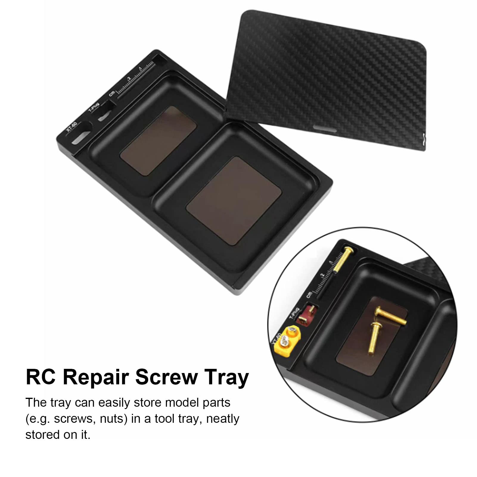 Universal Metal RC Car Repair Screw Tray - Multifunctional Tool Kit for RC Model & Auto Maintenance - Essential Screwdriver Accessories for Hobbyists & DIY Enthusiasts (Perfect for RC Car Upgrades, Drone Repairs & Household Fixes)
