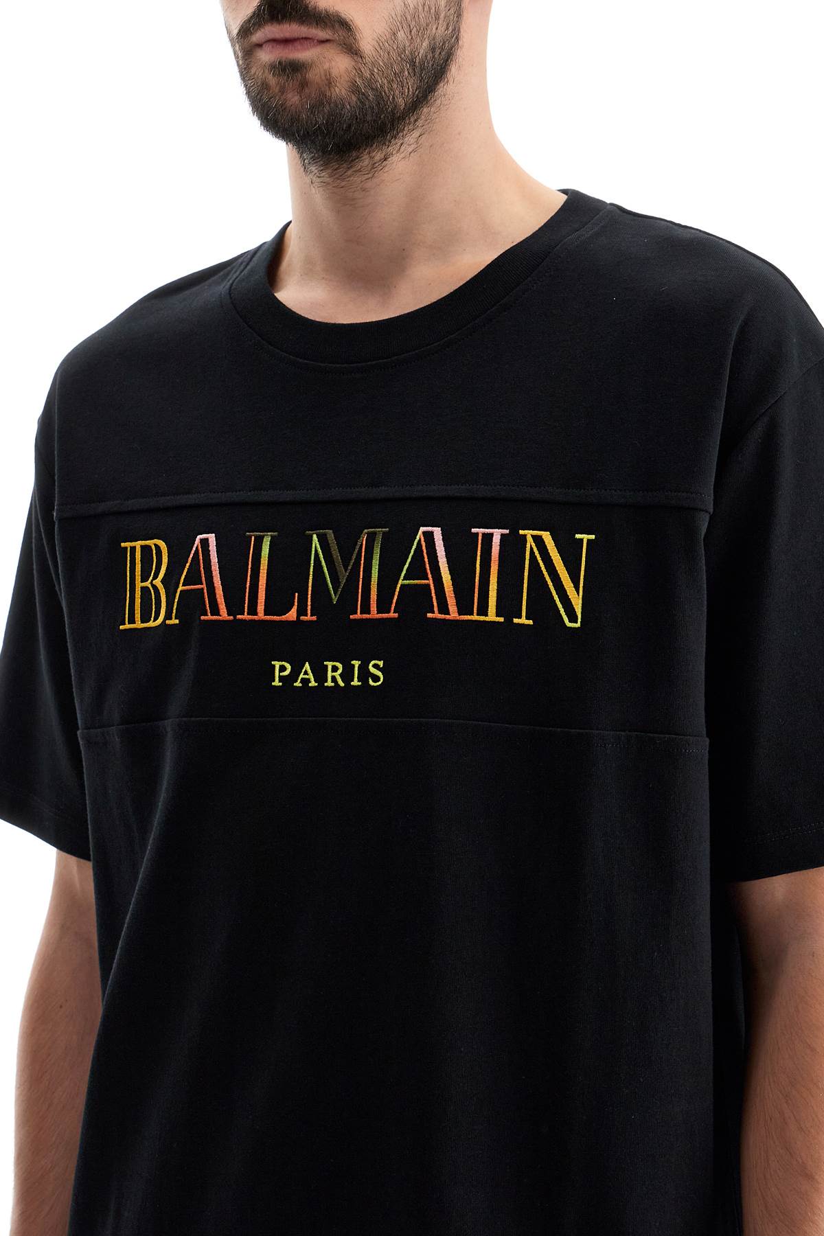 Vintage Balmain Embroidered T-Shirt for Men & Women - Luxury Designer Cotton Tee with Unique Embroidery | Perfect for Casual Wear, Street Style & Fashion Events