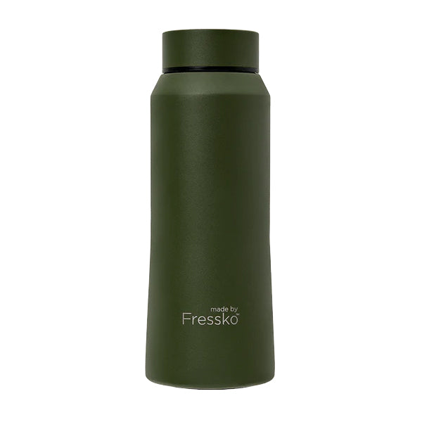 Fressko Insulated Stainless Steel Water Bottle - 18oz Vacuum Flask with Leakproof Lid, Double Wall Thermal Core for Hot & Cold Drinks - Perfect for Hiking, Gym, Office and Outdoor Activities