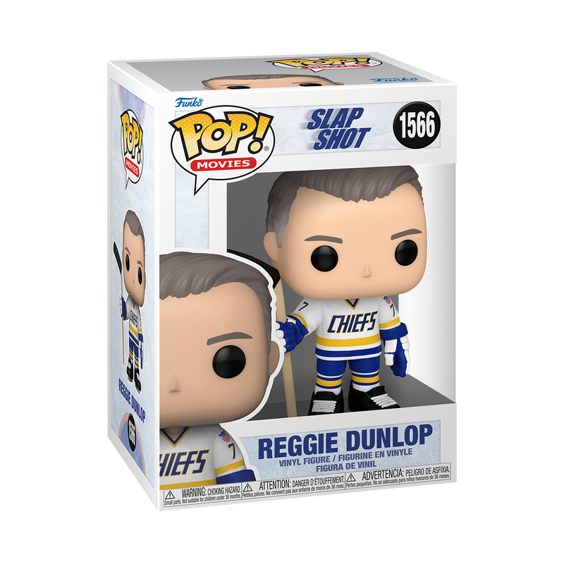 Reggie Dunlop Funko Pop! Figure - Slap Shot Movie Collectible (1566) with Protective Case - Perfect for Hockey Fans & Movie Memorabilia Collectors