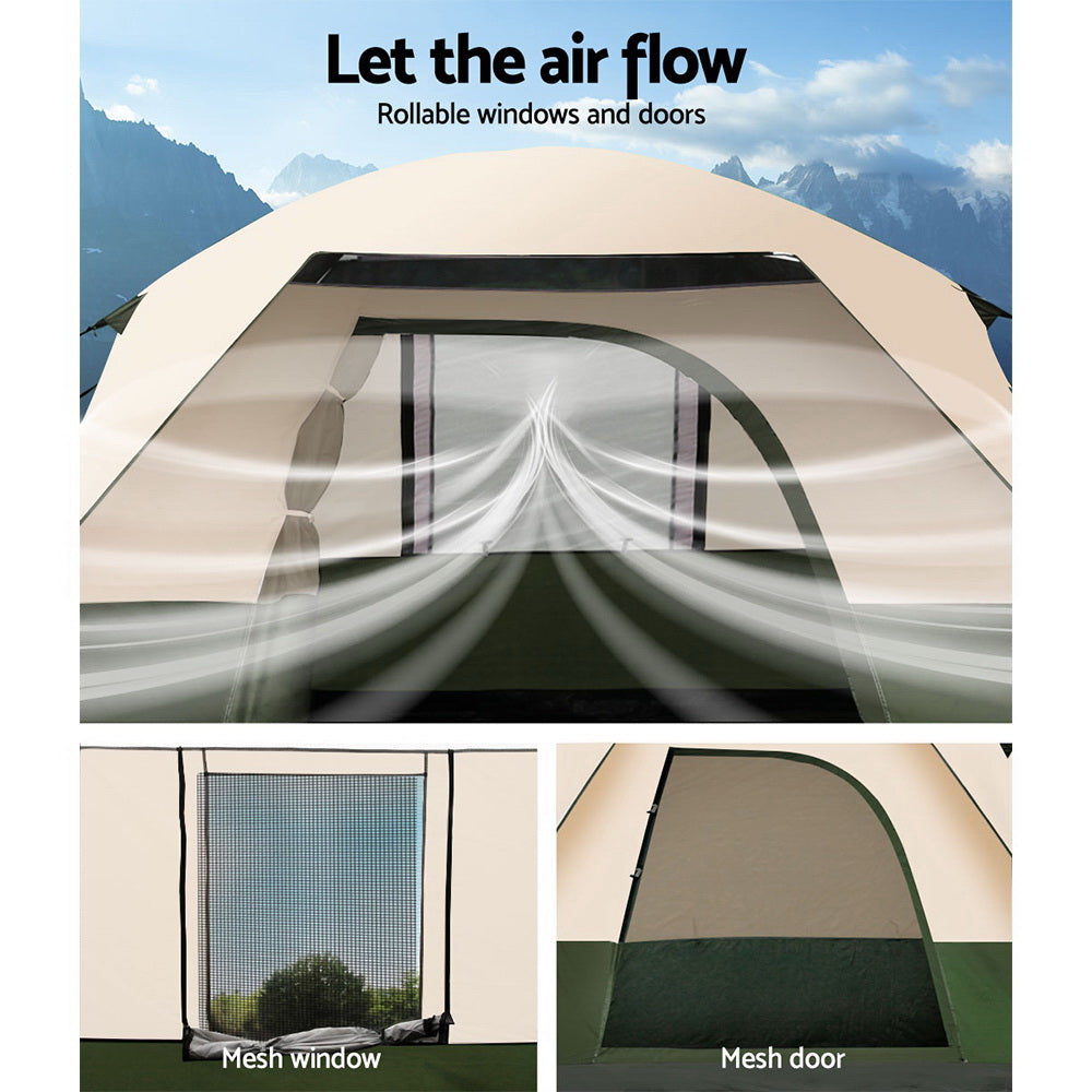 Weisshorn 4-Person Family Camping Tent - Lightweight Waterproof Hiking & Beach Tent for Outdoor Adventures - Perfect for Camping, Backpacking, and Beach Trips