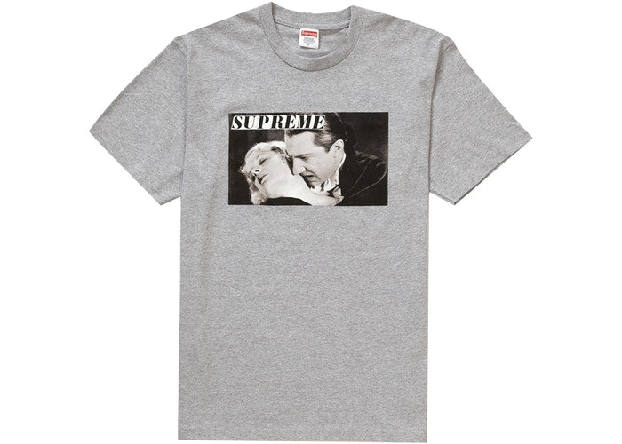 Supreme Bela Lugosi T-Shirt - Grey Cotton Vintage Graphic Tee for Men - Perfect for Casual Wear, Street Style & Collectors