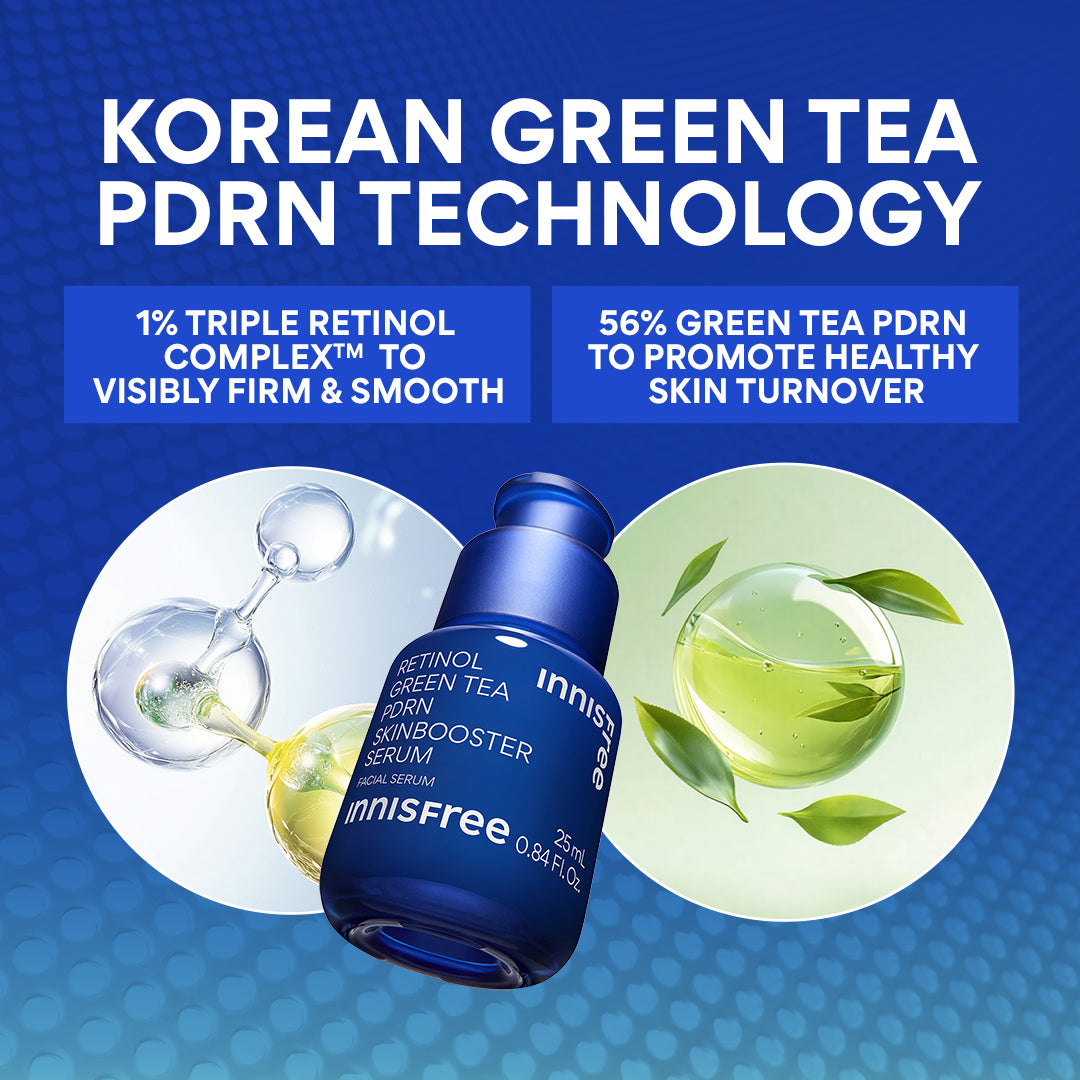 Retinol Green Tea PDRN Firming Serum for Face - Anti-Aging & Skin Tightening Treatment - Perfect for Nighttime Skincare Routine & Wrinkle Reduction