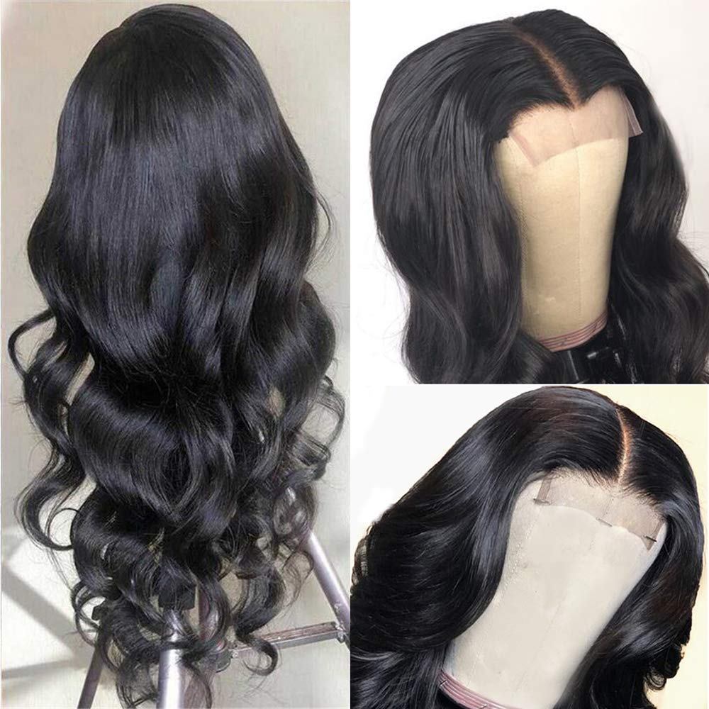 130% Density Brazilian Virgin Human Hair Lace Front Wig for Women - Pre Plucked Natural Hairline, Body Wave with Baby Hair, 4x4 Lace Closure, 22 Inch (Natural Color) | Perfect for Daily Wear, Cosplay, Parties & Special Occasions