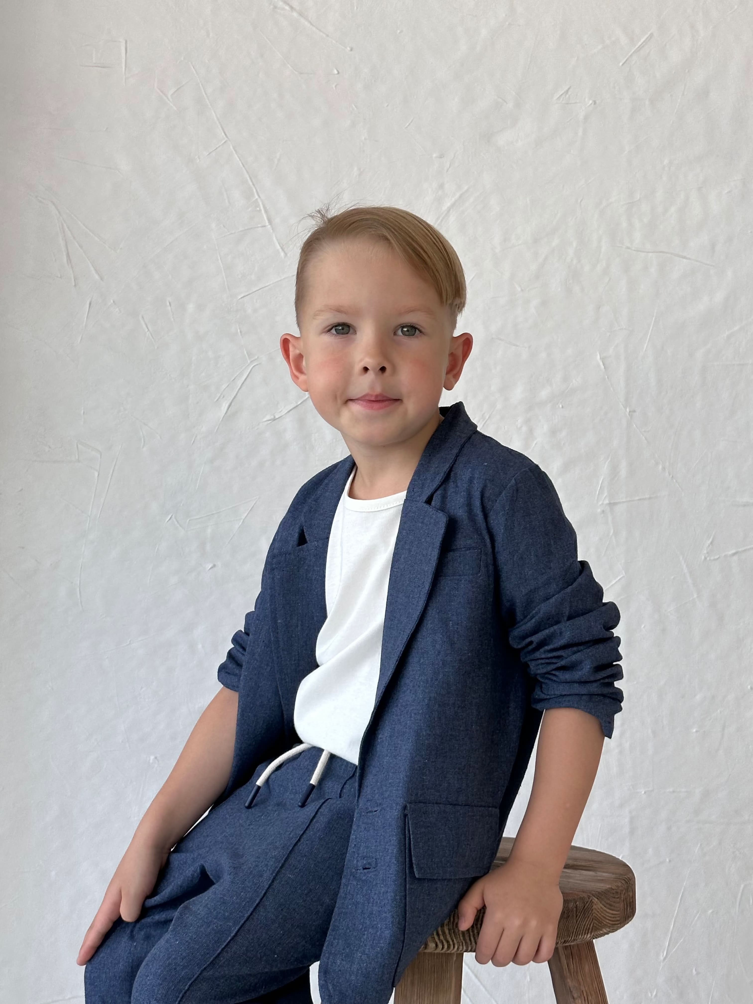 Natural Linen Kids Suit Set - Comfortable & Breathable Outfit for Boys & Girls - Perfect for Summer, Parties, and Special Occasions