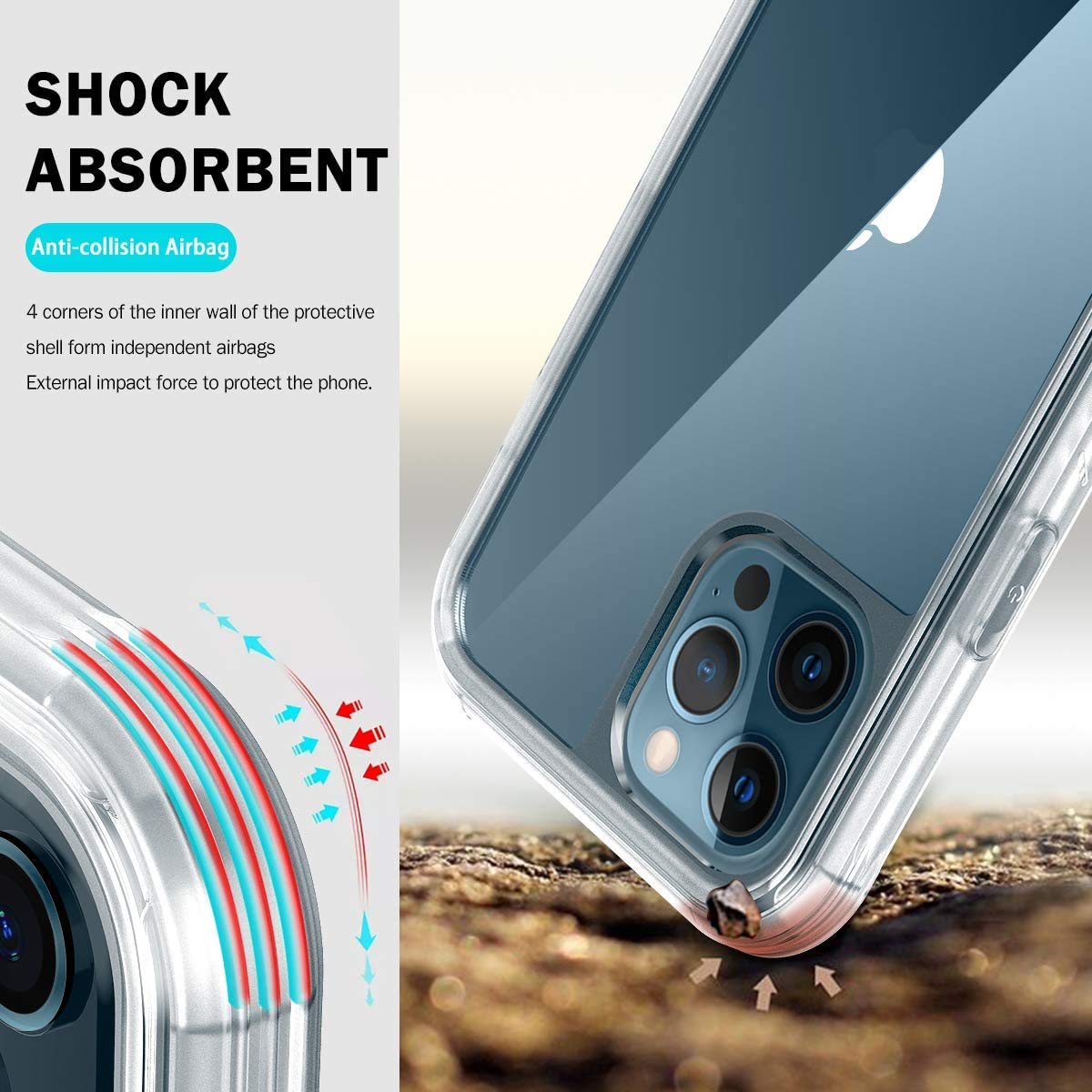 Custom iPhone 11 Pro Clear Phone Case with Photo - Personalized Shockproof Heavy Duty Cover, 3-in-1 Military Grade Protection with Screen Protector - Perfect for Christmas Gifts, Travel & Everyday Use