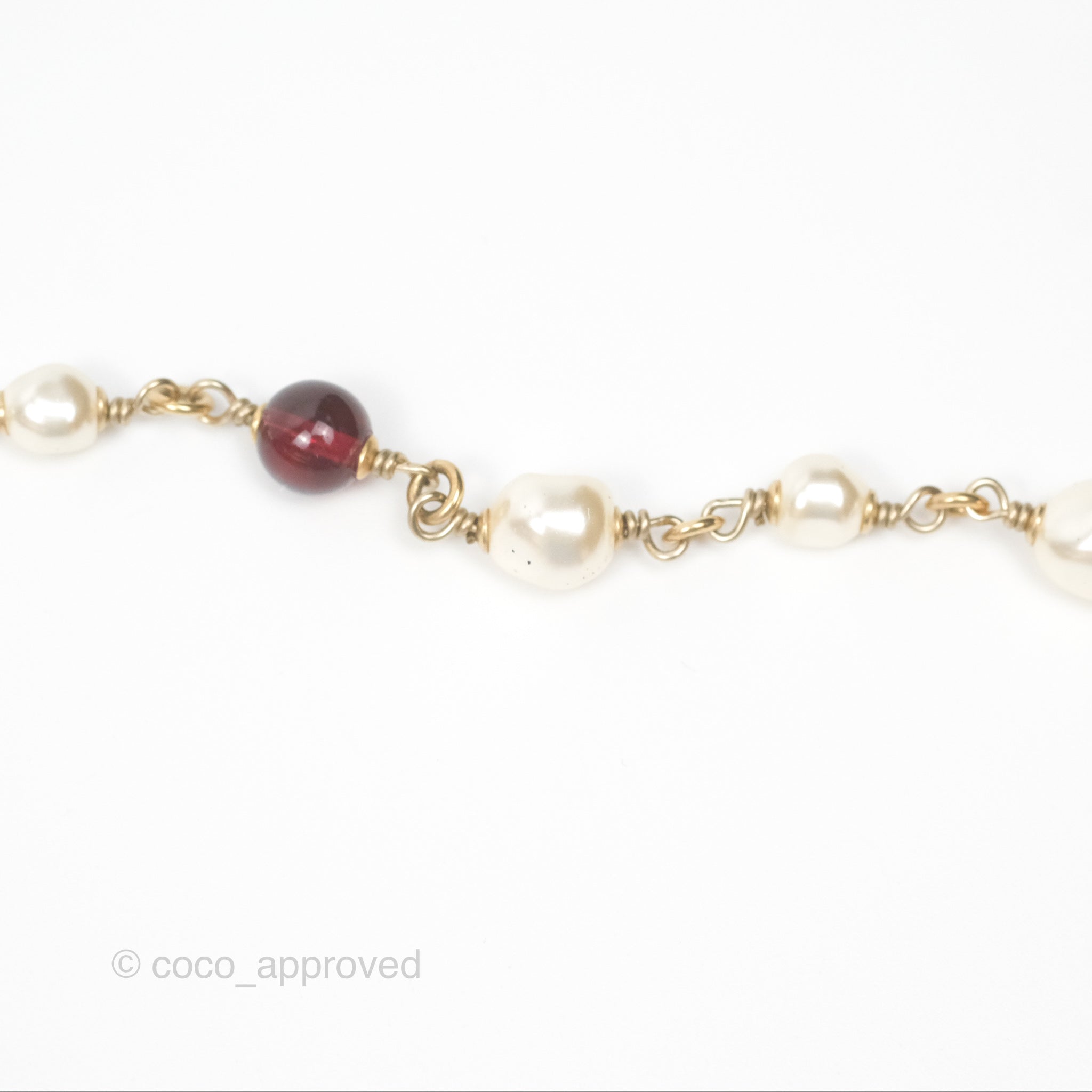 Chanel CC Pearl Gemstone Long Necklace in Gold Tone - 17A Collection | Elegant Jewelry for Women, Perfect for Parties, Weddings & Special Occasions