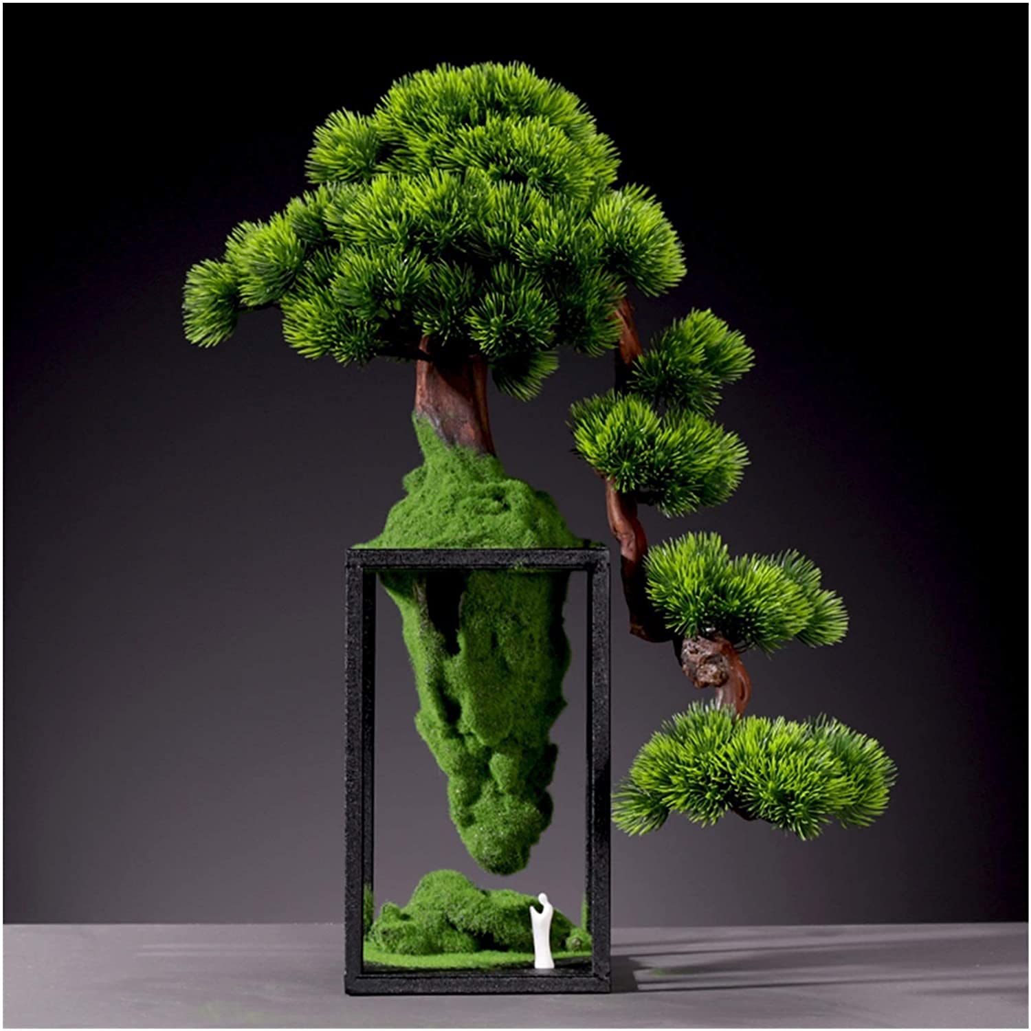 Artificial Bonsai Tree - Realistic Fake Pine Bonsai Plant for Home & Office Decor | Large Desktop Greenery for Living Room, Entrance, or Partition | Low-Maintenance Indoor Potted Plants for Zen Decor, Wedding Centerpieces & Housewarming Gifts