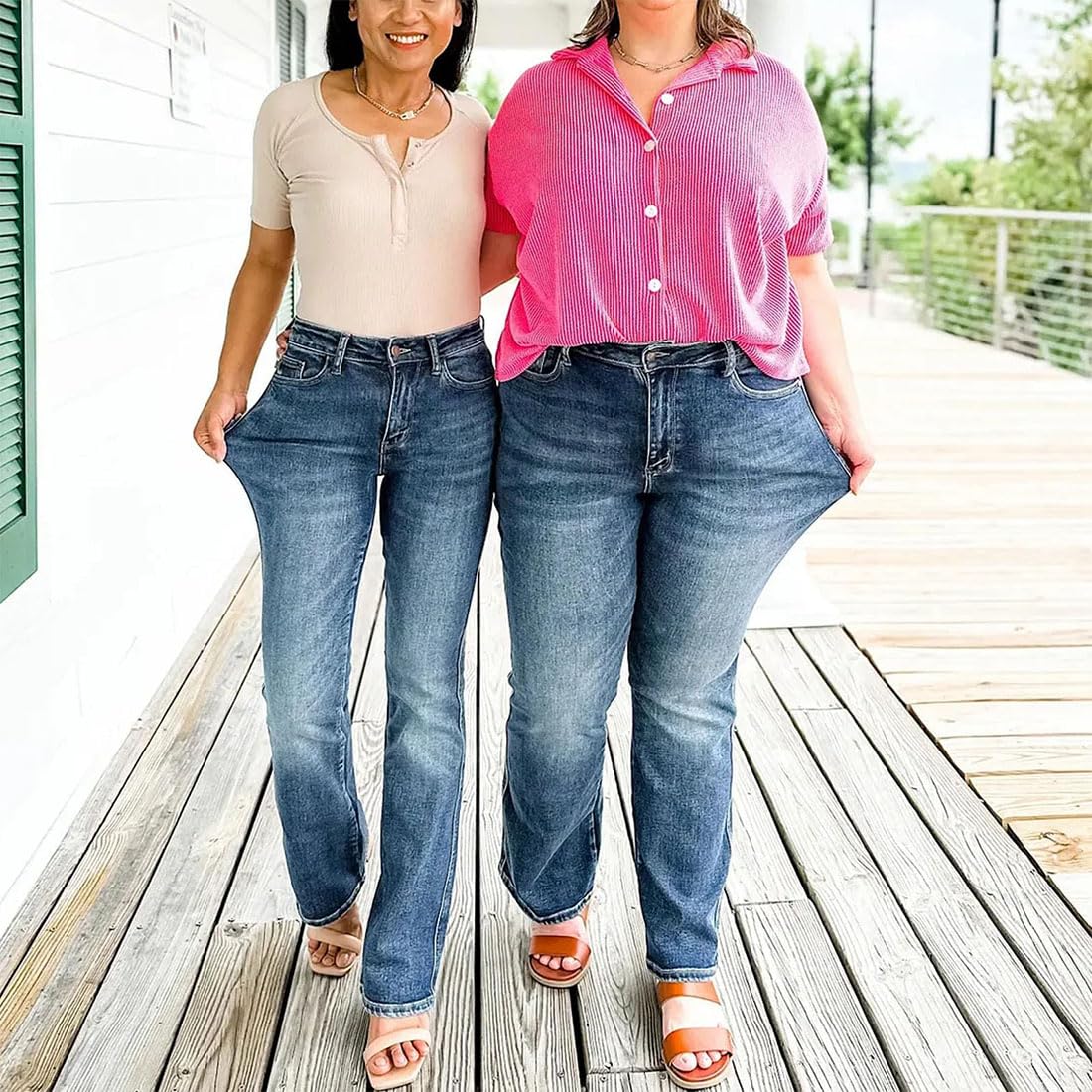 Holy Grail Bootcut Jeans - High Waisted Tummy Control for Women | Work & Casual Wear