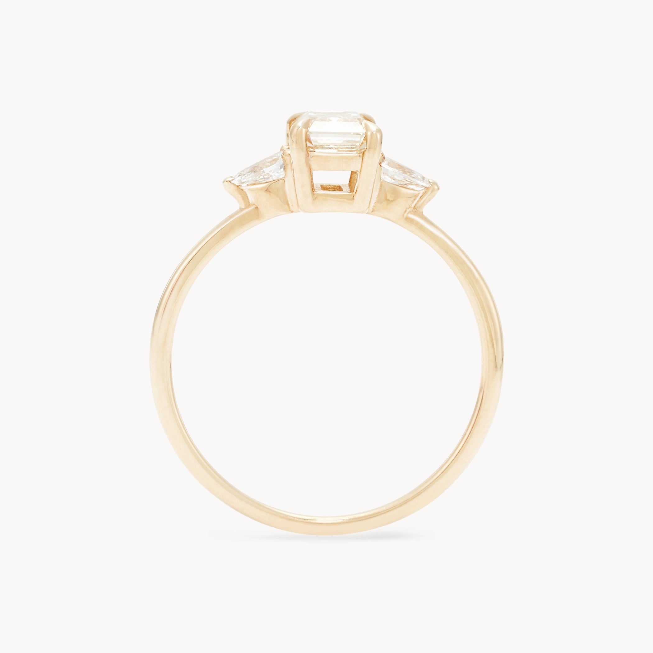 Glacial Promise Unique 14K Yellow Gold Step Cut Diamond Ring – Perfect for Engagement, Anniversary & Special Occasions