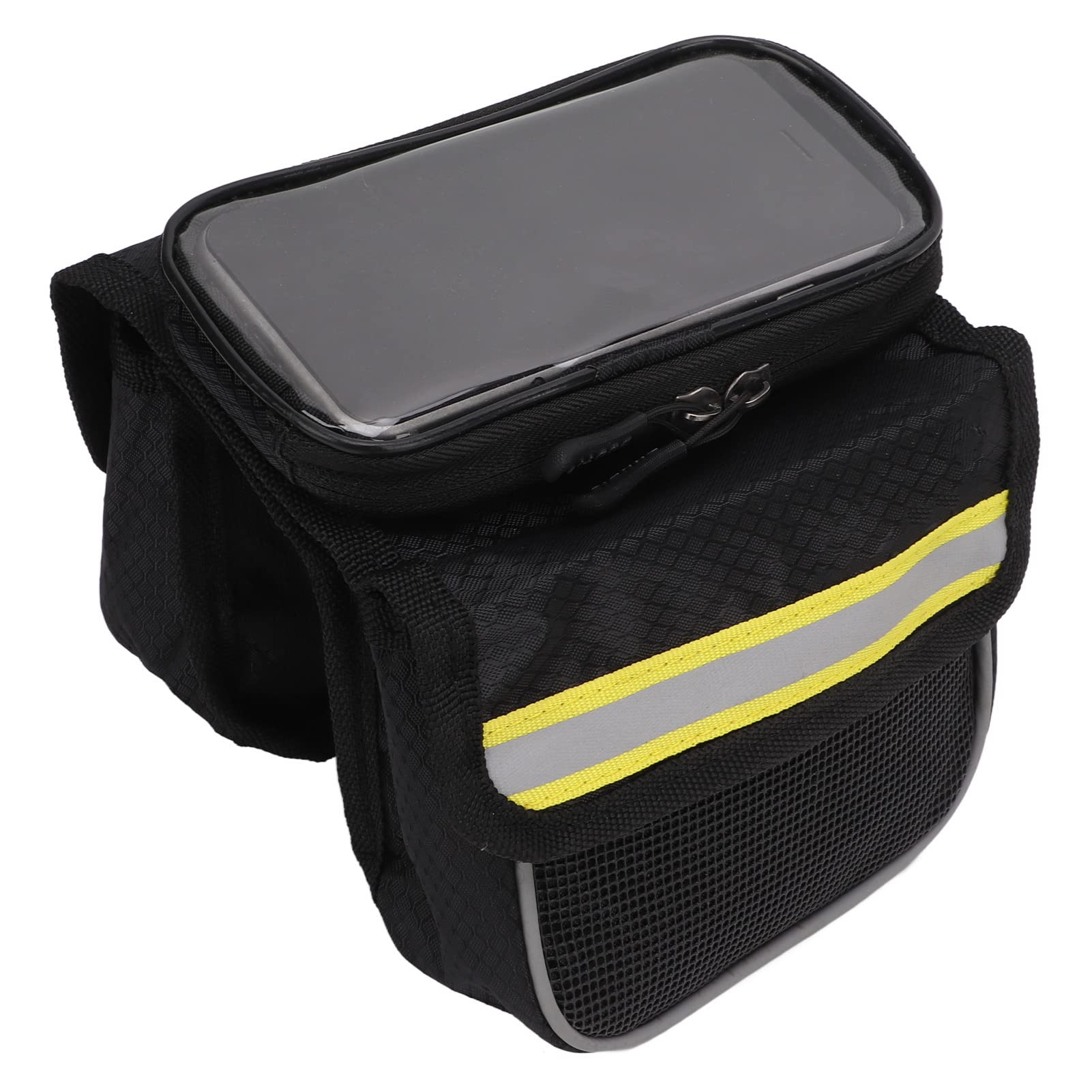 Minifinker Bike Phone Mount - Durable Waterproof Cycling Phone Bag with Dual Zipper, Shockproof & Reflective Strips - Perfect for Road Biking, Mountain Cycling & Commuting - Secure Smartphone Holder for GPS Navigation & Outdoor Adventures