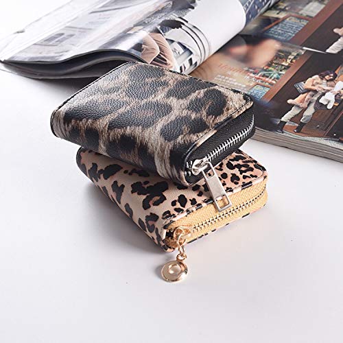 Leopard Print PU Leather Wallet for Women - Stylish Card Holder & Purse for Daily Use