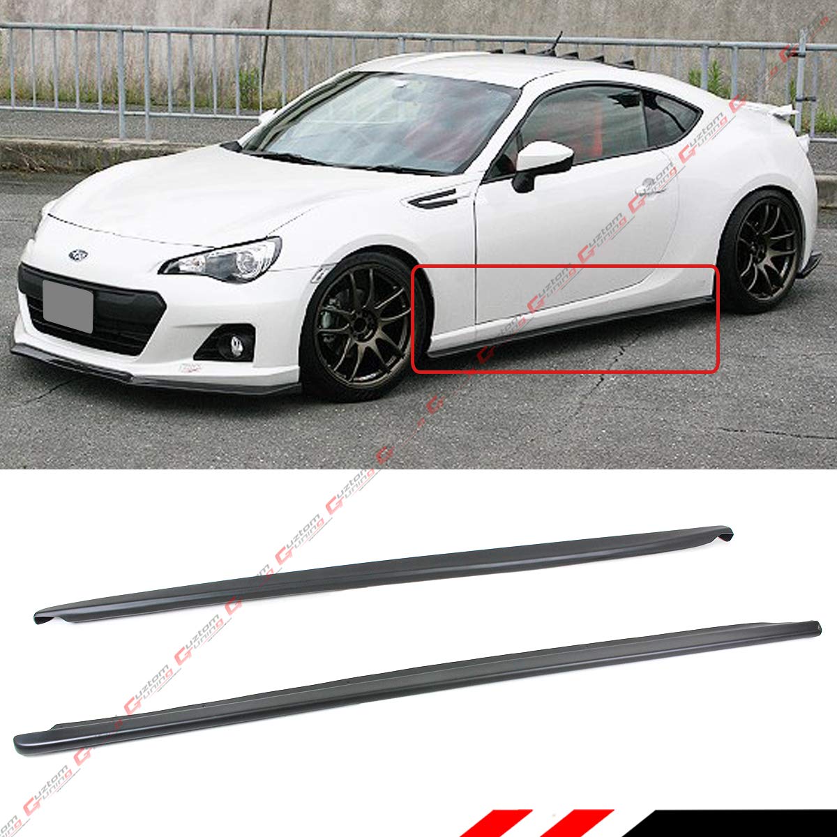 2013-2019 Subaru BRZ Scion FR-S Toyota 86 Side Skirt Extensions - Aerodynamic Rocker Panel Splitters for Enhanced Style & Performance | Perfect for Car Shows, Racing & Street Customization