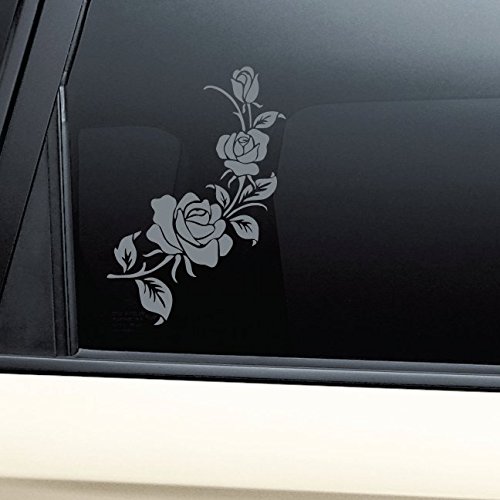 Premium Charcoal Rose Vinyl Decal - Waterproof Car & Truck Bumper Sticker for Windows, Laptops, and DIY Projects - Perfect for Personalizing Vehicles, Tech Devices, and Home Decor