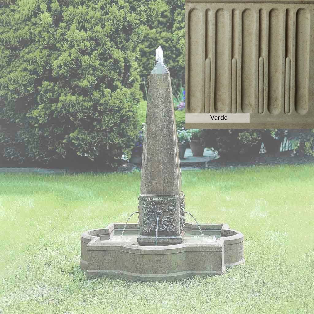Campania International Palazzo Obelisk Fountain - Outdoor Garden Water Fountain for Patio, Yard, and Landscape Decor - Classic Italian Design with LED Lights