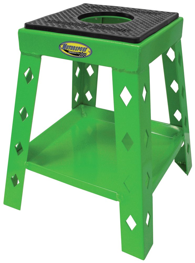 Motorsport Products 94-3115 Green Diamond Motorcycle Stand - Heavy Duty Bike Lift for Sport Bikes & Cruisers - Perfect for Garage Storage & Maintenance