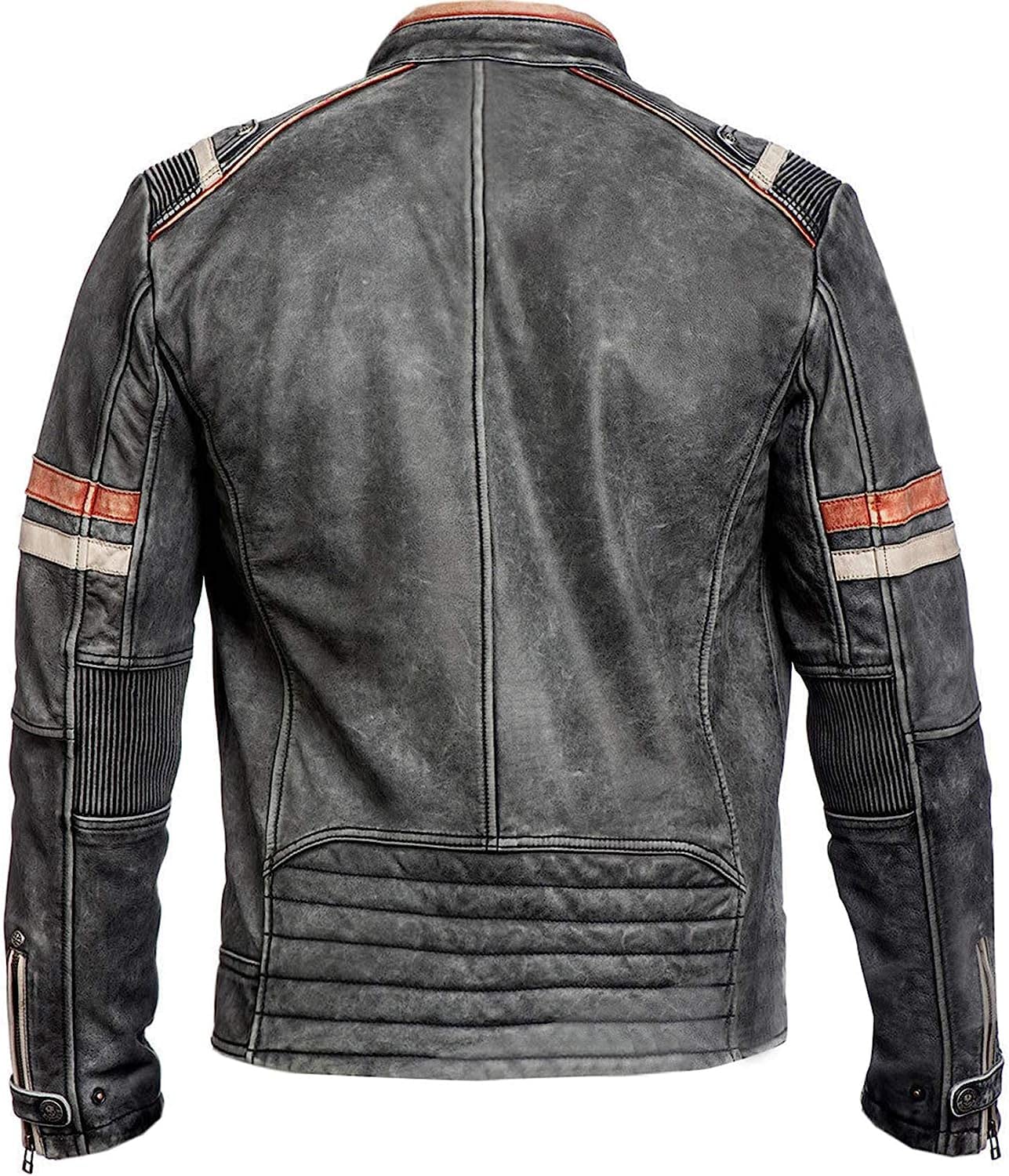 Vintage Cafe Racer Leather Jacket for Men | Motorcycle Riding & Urban Style