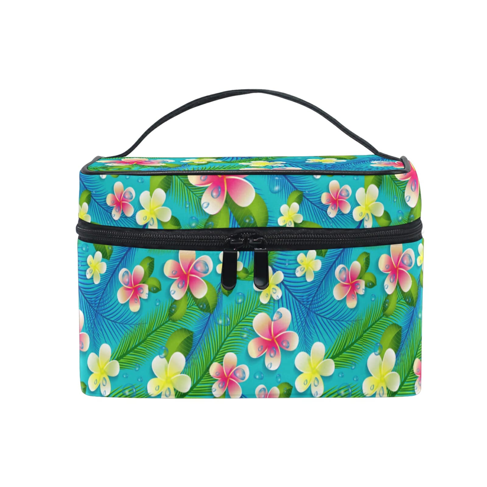 Floral Jungle Blossom Makeup Bag for Women - Waterproof Cosmetic & Toiletry Travel Organizer - Perfect for Travel, Gym, and Daily Beauty Essentials Storage
