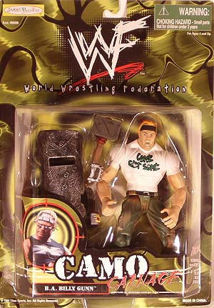 1999 WWF Jakks Pacific Camo Carnage Series 1 B.A. Billy Gunn Wrestling Action Figure - Vintage Collectible Toy for WWF Fans - Perfect for Display, Play, and Nostalgic Collections