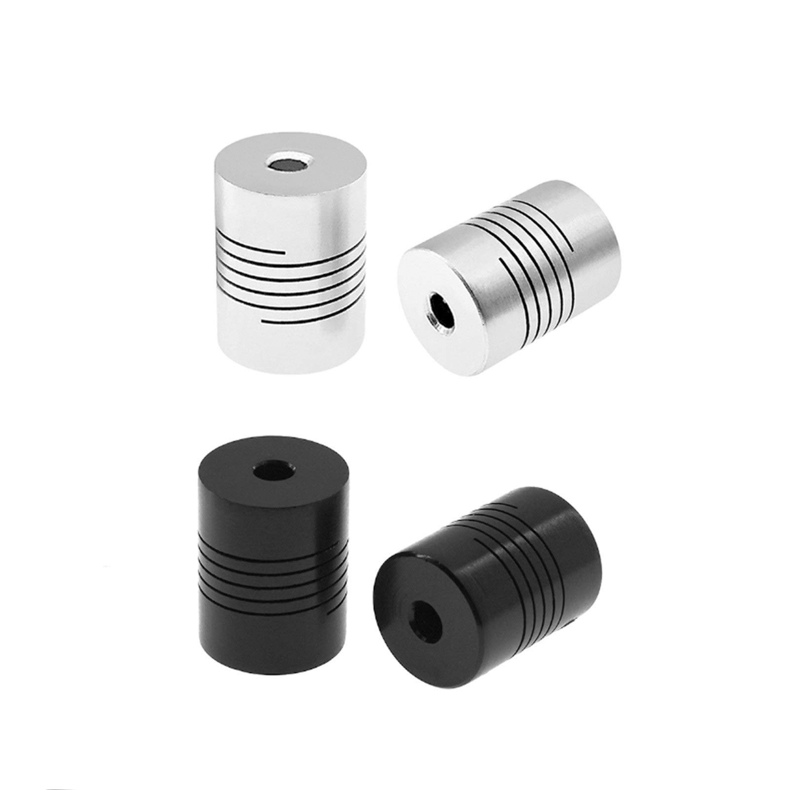 5PCS Flexible Stepper Motor Shaft Couplings for 3D Printers - 5x5mm Inner Diameter | High Precision CNC Coupler | Perfect for DIY Robotics, Laser Cutters & CNC Machines