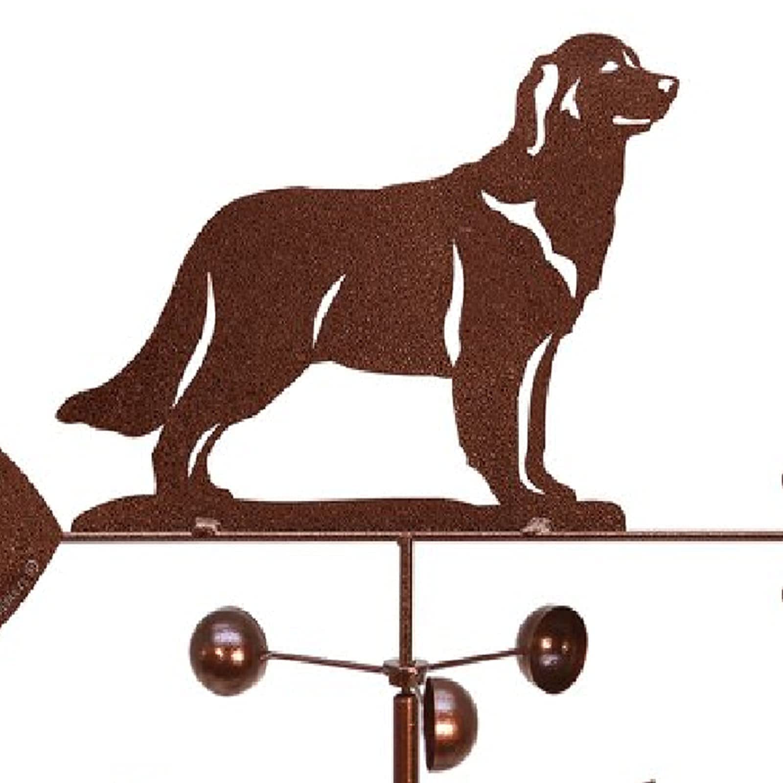 Golden Retriever Weather Vane - Durable Farmhouse Wind Direction Indicator with Animal Ornament, Rustic Courtyard & Garden Stake Decoration for Outdoor Farm, Yard, and Patio Use
