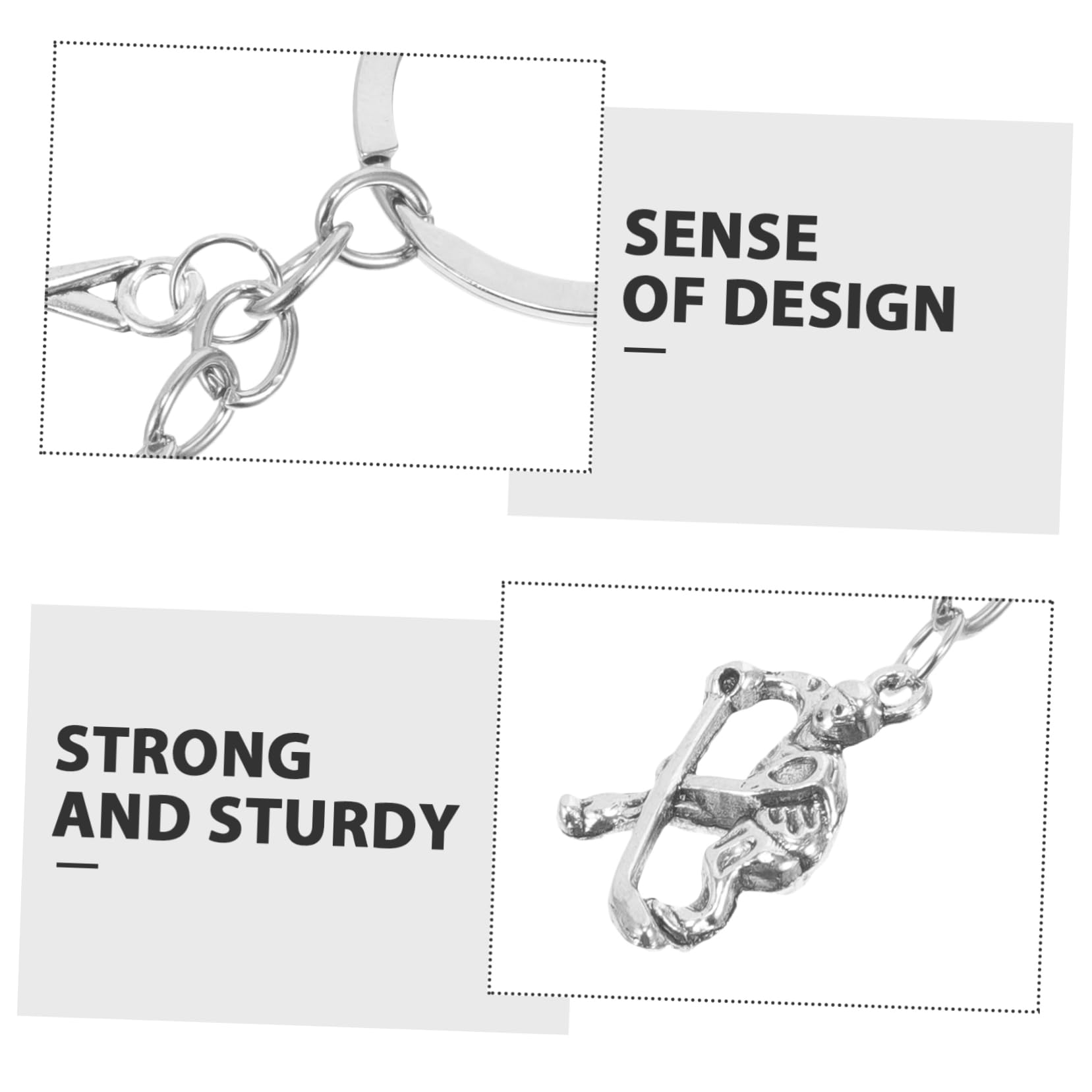 Hockey Keychain - Metal Hockey Player Pendant for Backpacks & Bags