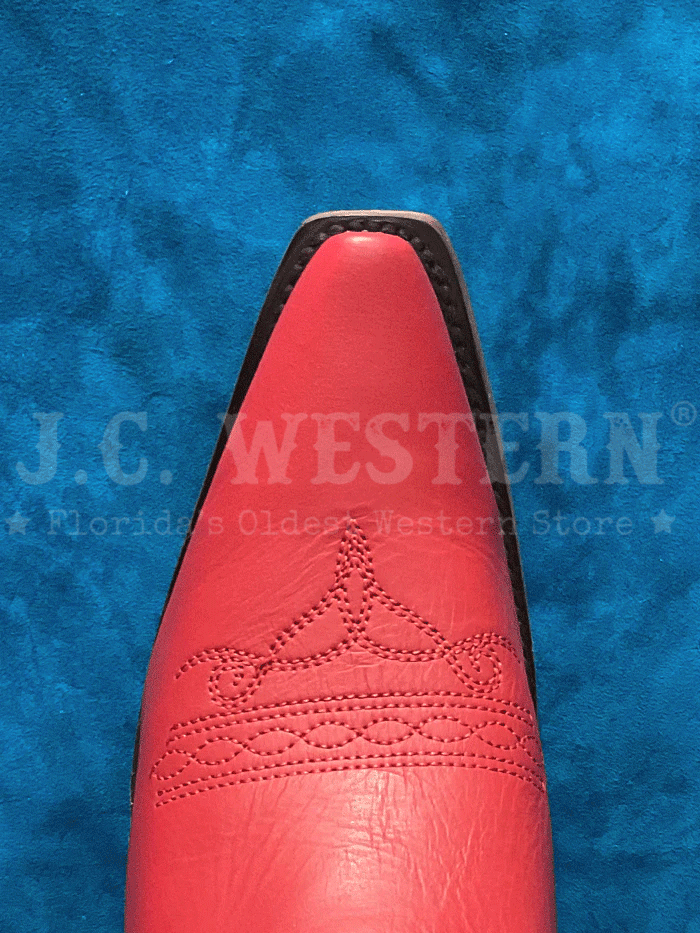 Corral Z5073 Women's Western Boots - Red Snip Toe with Stitch Pattern | Perfect for Country Dancing, Rodeos & Cowgirl Fashion