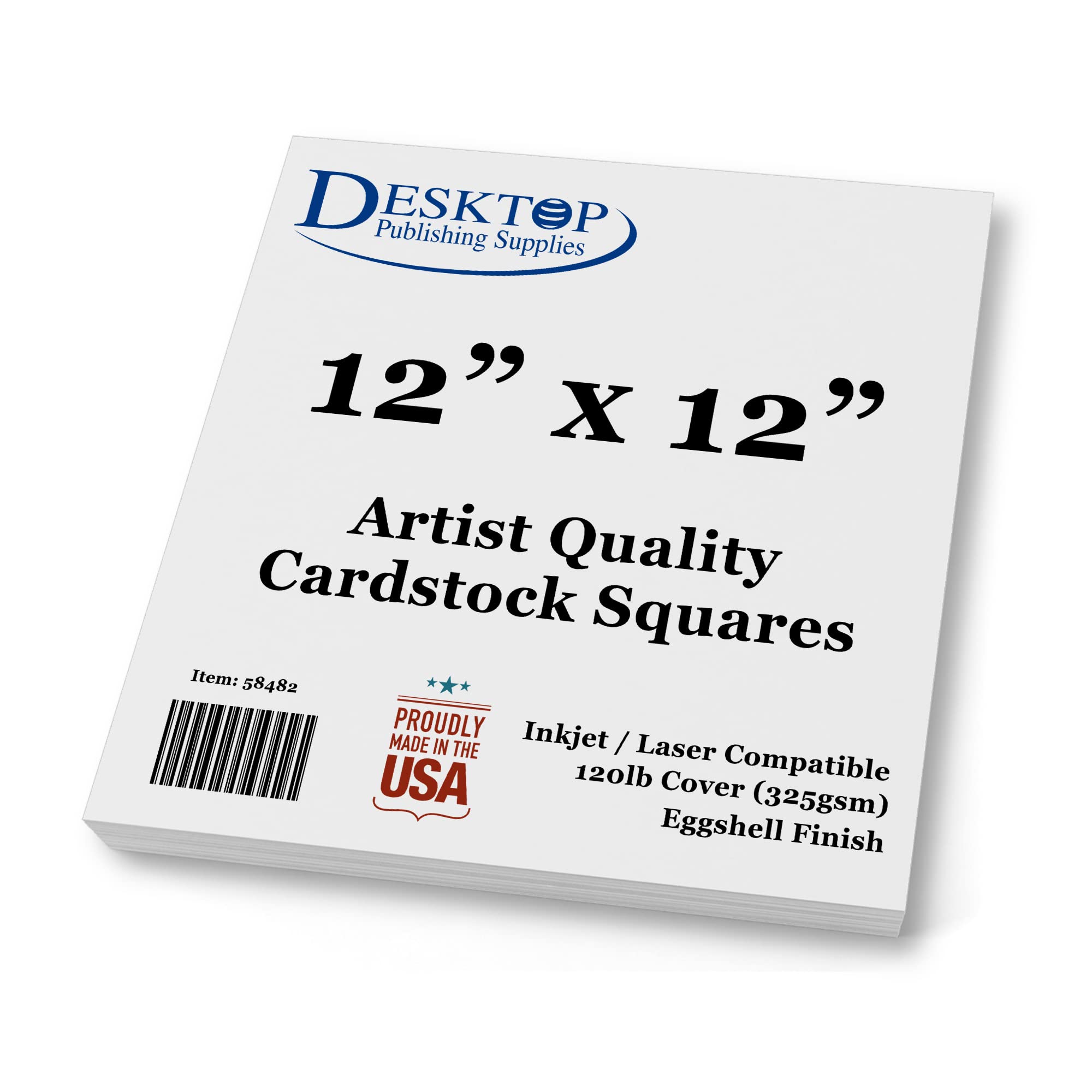 Premium White Cardstock Squares 12