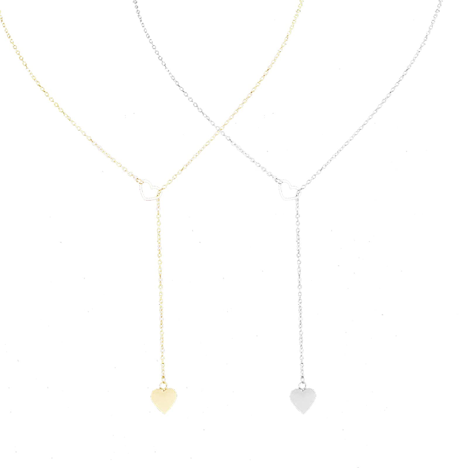 Elegant Heart Pendant Necklace for Women - Dainty Gold/Silver Statement Jewelry - Perfect Gift for Her, Birthday, Anniversary & Party Accessories