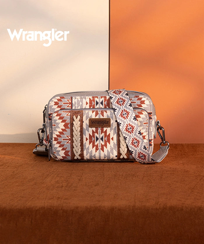 Wrangler Aztec Printed Crossbody Purse - Stylish Boho Shoulder Bag for Women | Perfect for Travel, Shopping & Everyday Use