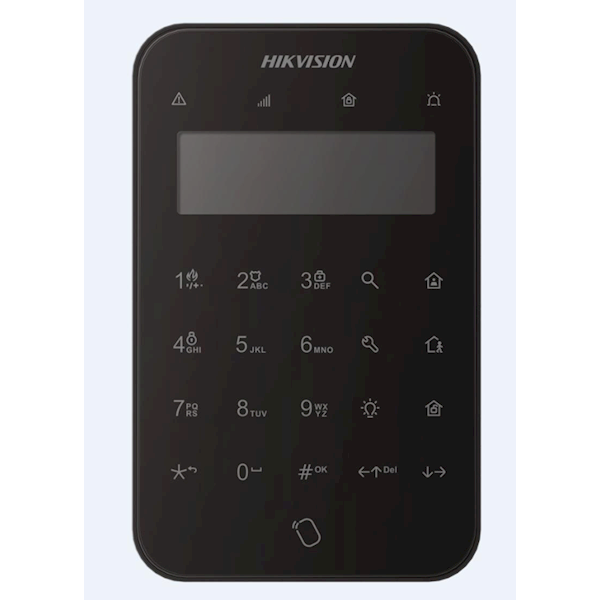 DS PK1 LT WE Wireless LCD Keypad + Tag Reader in Black - Ideal for Secure Access Control in Offices, Homes, and Commercial Buildings