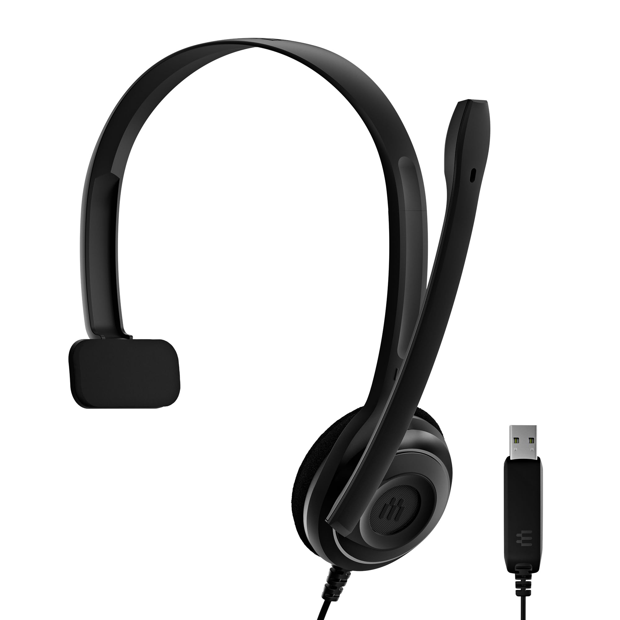 Sennheiser PC 7 USB Mono Headset for PC & Mac - Professional Audio with Noise Cancellation, Black (504196) - Ideal for Office Calls, Gaming & Remote Work