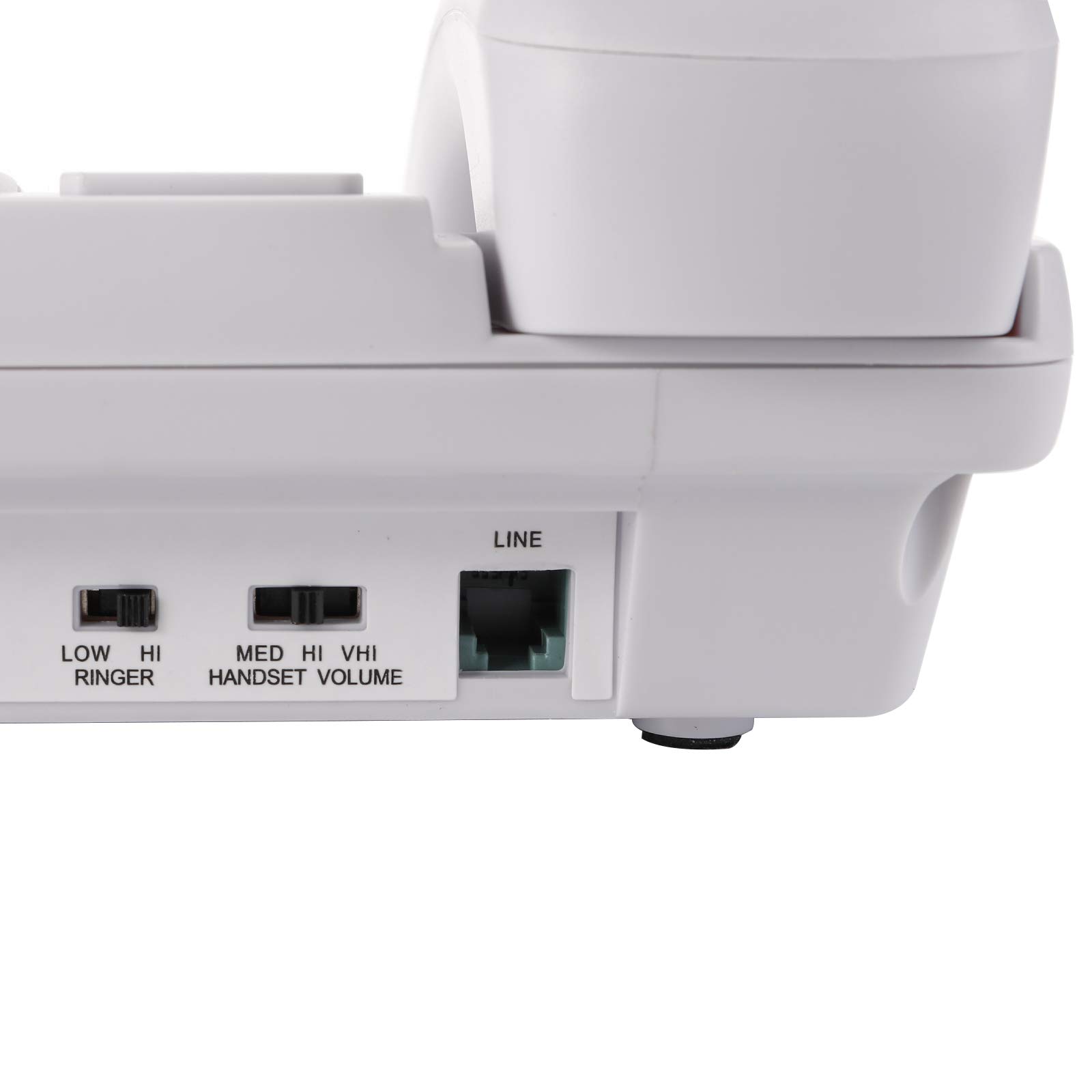 **Yopay Amplified Corded Desk Telephone with Large Buttons & Extra Loud Ringer - Easy-to-Read White Phone for Seniors & Elderly - Perfect for Home, Office, or Hearing Impaired Users**