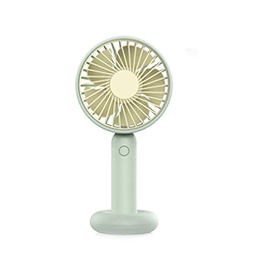 DIWANG Portable Mini USB Desk Fan - Rechargeable Handheld Air Cooler with Silent Operation & Humidification, Green - Perfect for Office, Travel, and Home Use