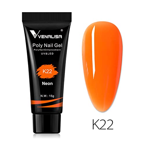 Venalisa Poly Builder Gel - 15g Professional Nail Extension Gel for Strong, Long-Lasting Acrylic Nails (K22) | Perfect for Salon & Home Manicures, Nail Art Designs