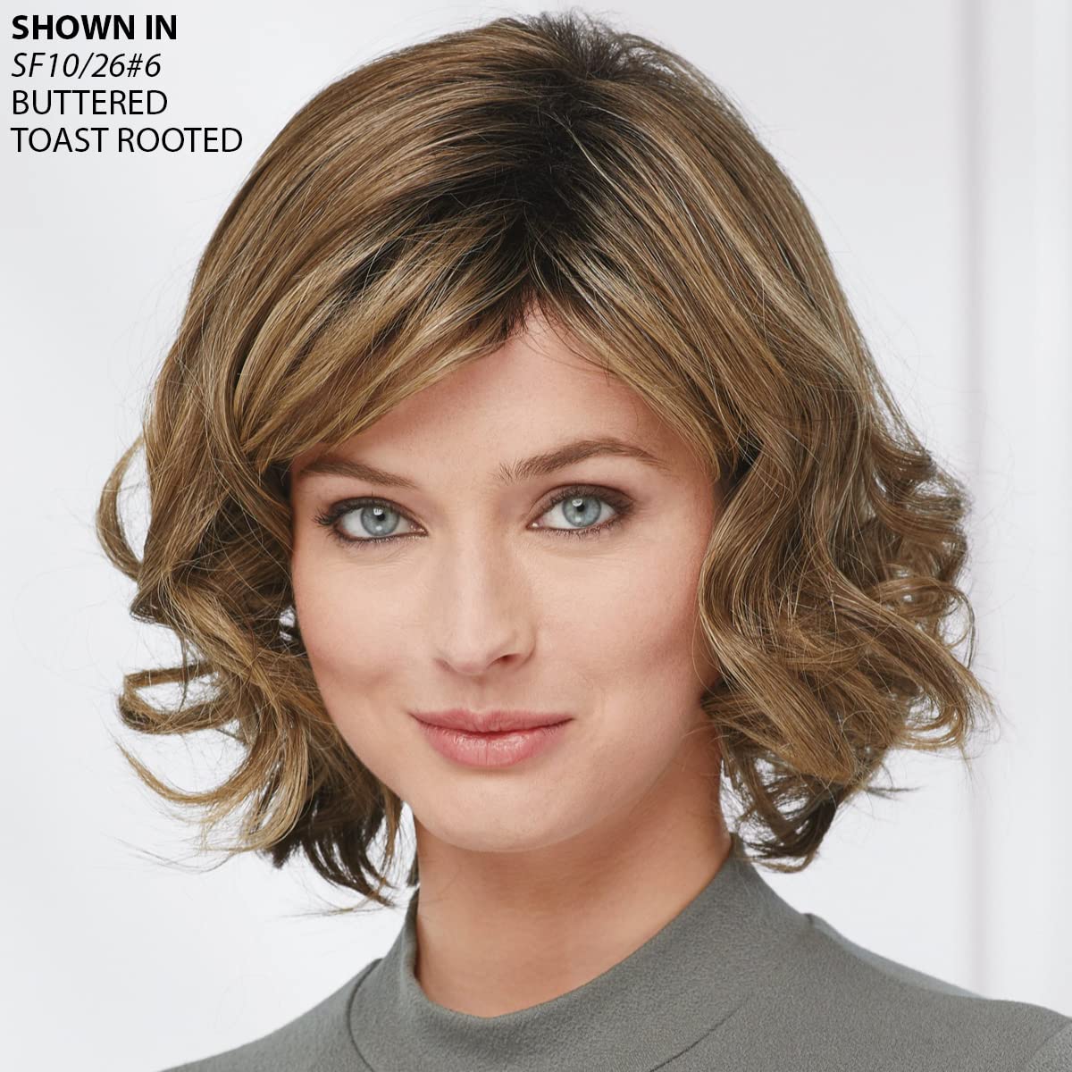 Paula Young Shannon Versafiber Wig - Mid-Length Straight Bob Heat-Resistant Synthetic Hairpiece | Blonde, Grey, Brown & Red Multi-Tonal Colors | Curlable & Styleable for Daily Wear, Cosplay & Special Occasions
