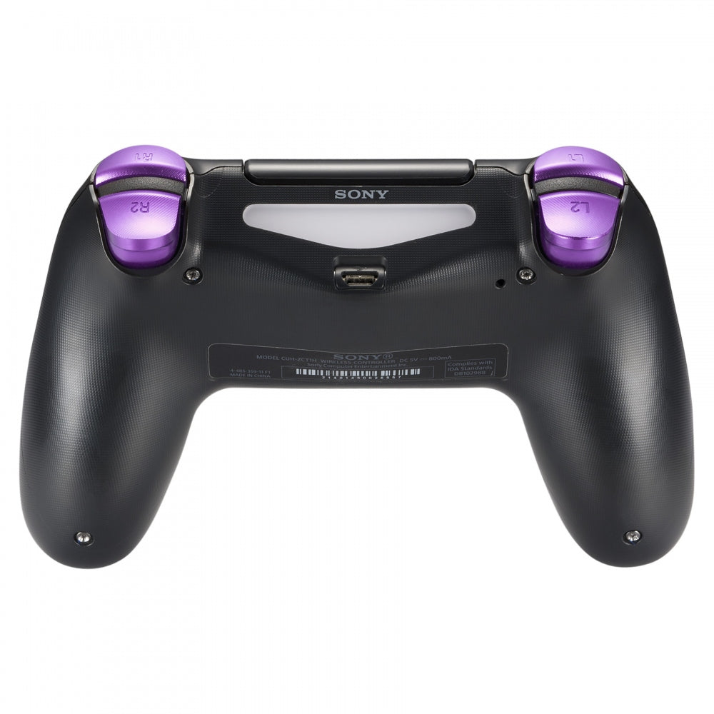ExtremeRate Purple Metal Buttons & Triggers Kit for PS4 Controller - Custom R1 L1 R2 L2 Replacement Parts | Perfect for Gaming, DIY Mods & Controller Repair